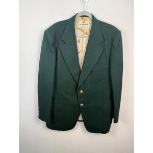 Vtg Philippe Venet Paris New York Heavy Winter Twill Wool Blazer Gold Buttons 48